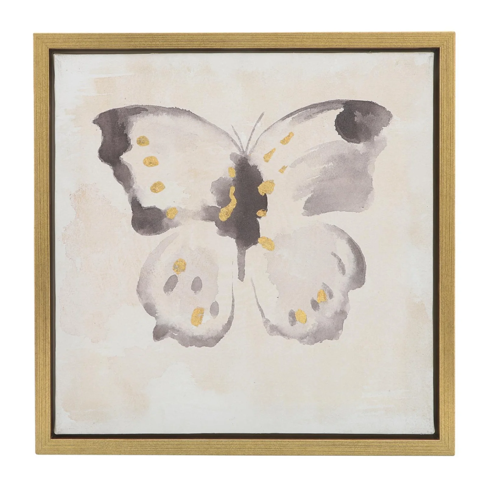 Sagebrook Home Contemporary 18" x 18" Hand Painted Butterflies Canvas Art (Set of 4) - Multicolor - Image 4