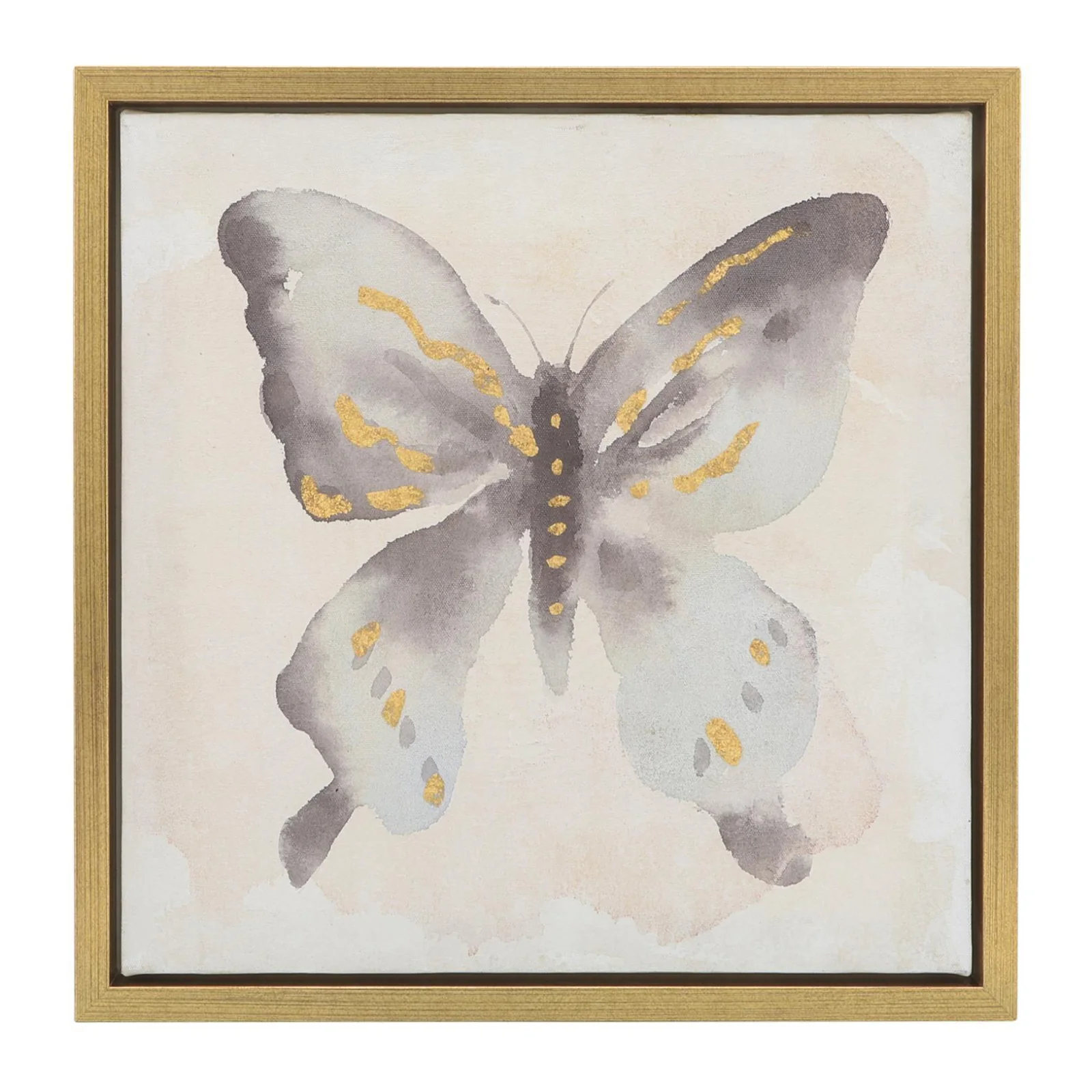 Sagebrook Home Contemporary 18" x 18" Hand Painted Butterflies Canvas Art (Set of 4) - Multicolor - Image 5