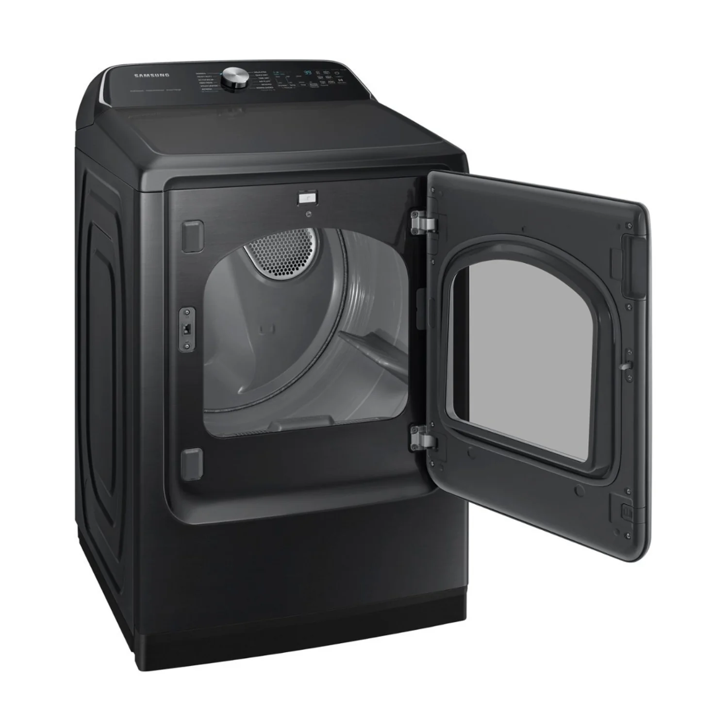 Samsung 7.4 cu. ft. Smart Front Load Electric Dryer with Steam Sanitize+ - Brushed Black. - Image 4