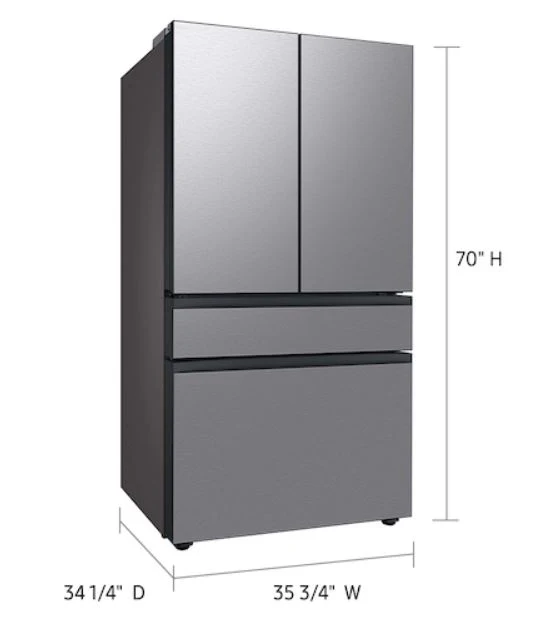 Samsung Bespoke 4-Door French Door Refrigerator 29 cu. ft. with Beverage Center - Image 8