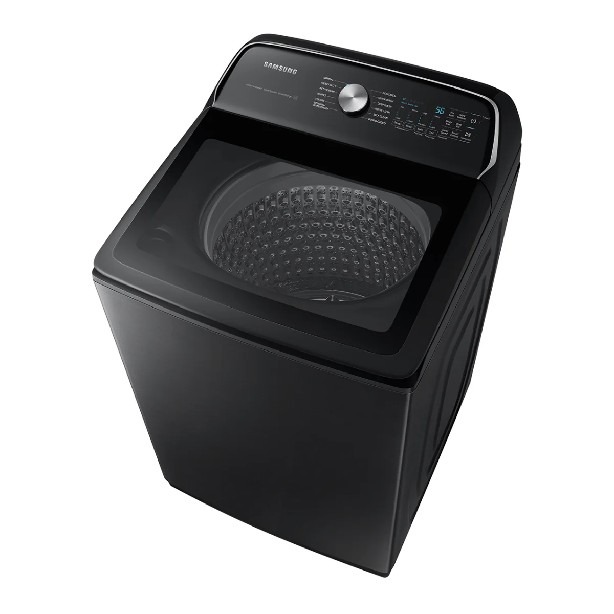 Samsung WA55CG7100AV 5.5 cu. ft. Smart Top Load Washer with Super Speed Wash - Brushed Black - Image 3