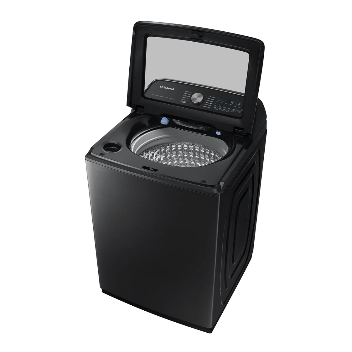 Samsung WA55CG7100AV 5.5 cu. ft. Smart Top Load Washer with Super Speed Wash - Brushed Black - Image 4