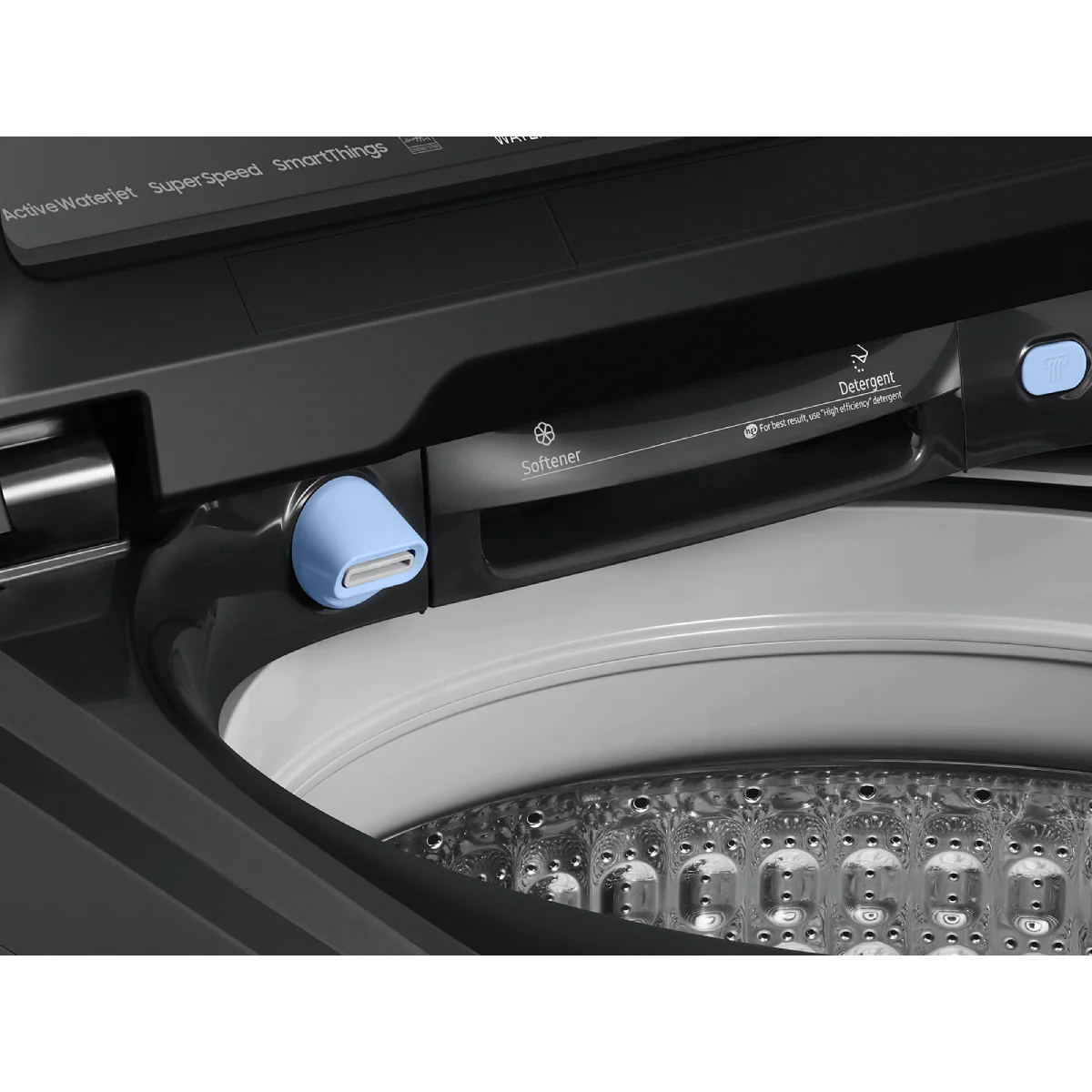 Samsung WA55CG7100AV 5.5 cu. ft. Smart Top Load Washer with Super Speed Wash - Brushed Black - Image 8