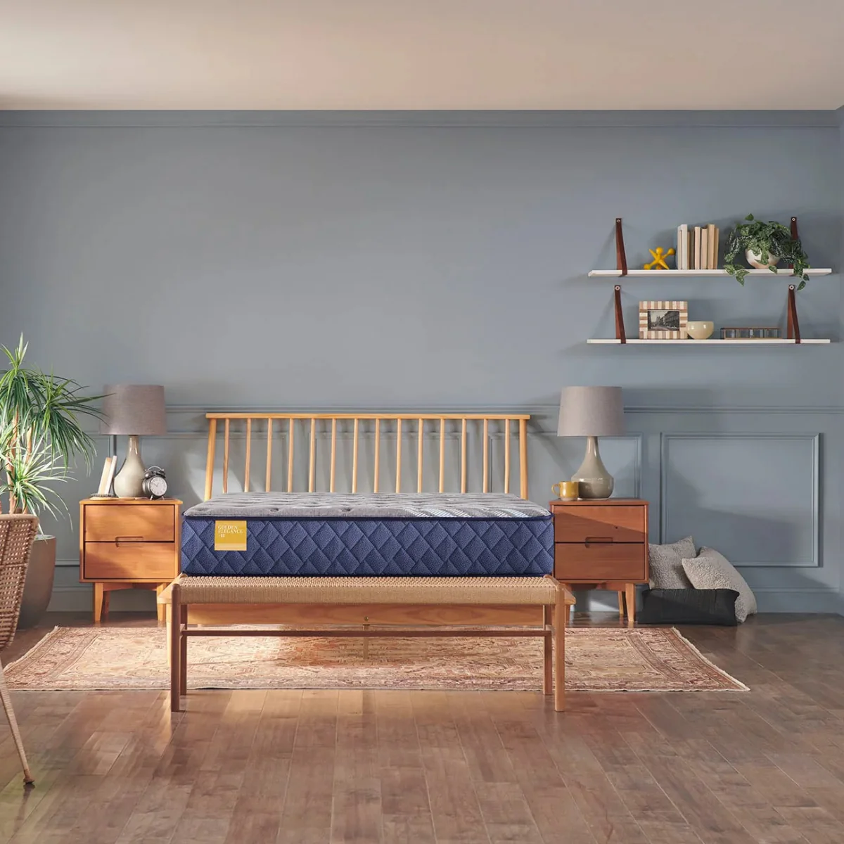 Sealy Featherton Spring Tight Top Firm California King Size Mattress - Blue/Gray - Image 3