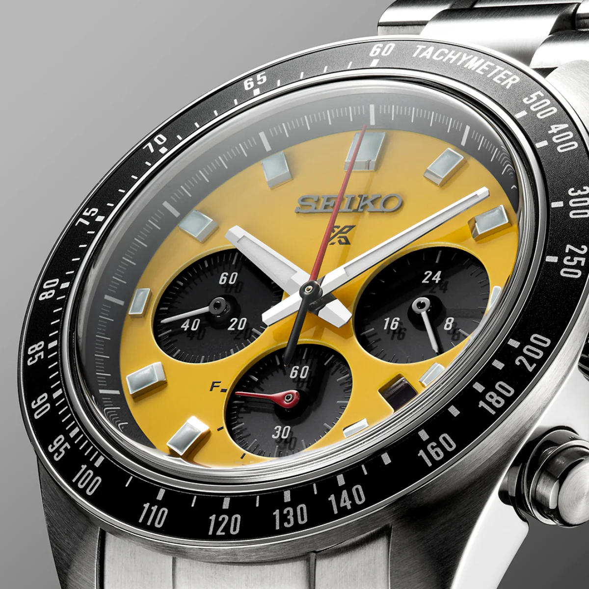 Seiko Prospex Men™ 41.4mm Silver-Tone Bracelet Watch - Yellow Dial - Image 4