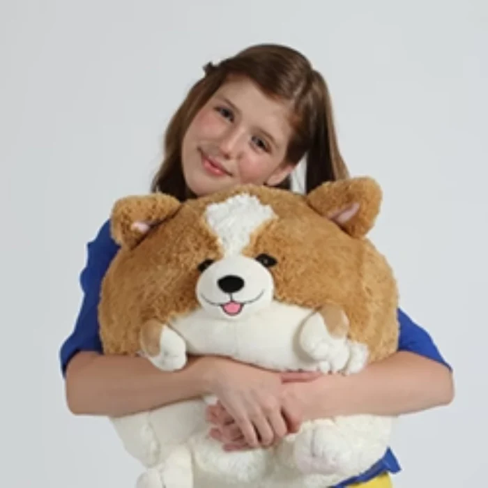 Squishable Corgi 15" Plush Toy - White/Brown - Image 4