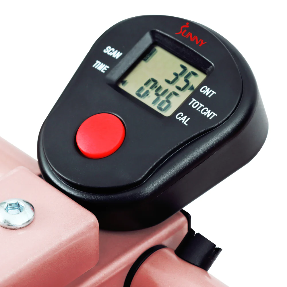 ?Sunny Health & Fitness Air Walk Trainer Glider Exercise Machine - Rose Gold - Image 5