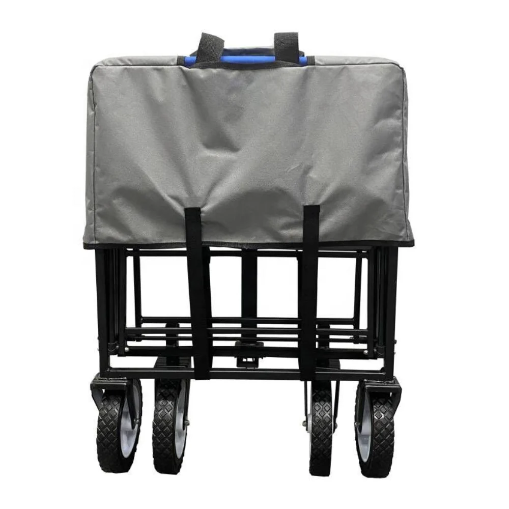 The Outdoor Institute Collapsible Folding Wagon Cart - Blue/Gray - Image 3