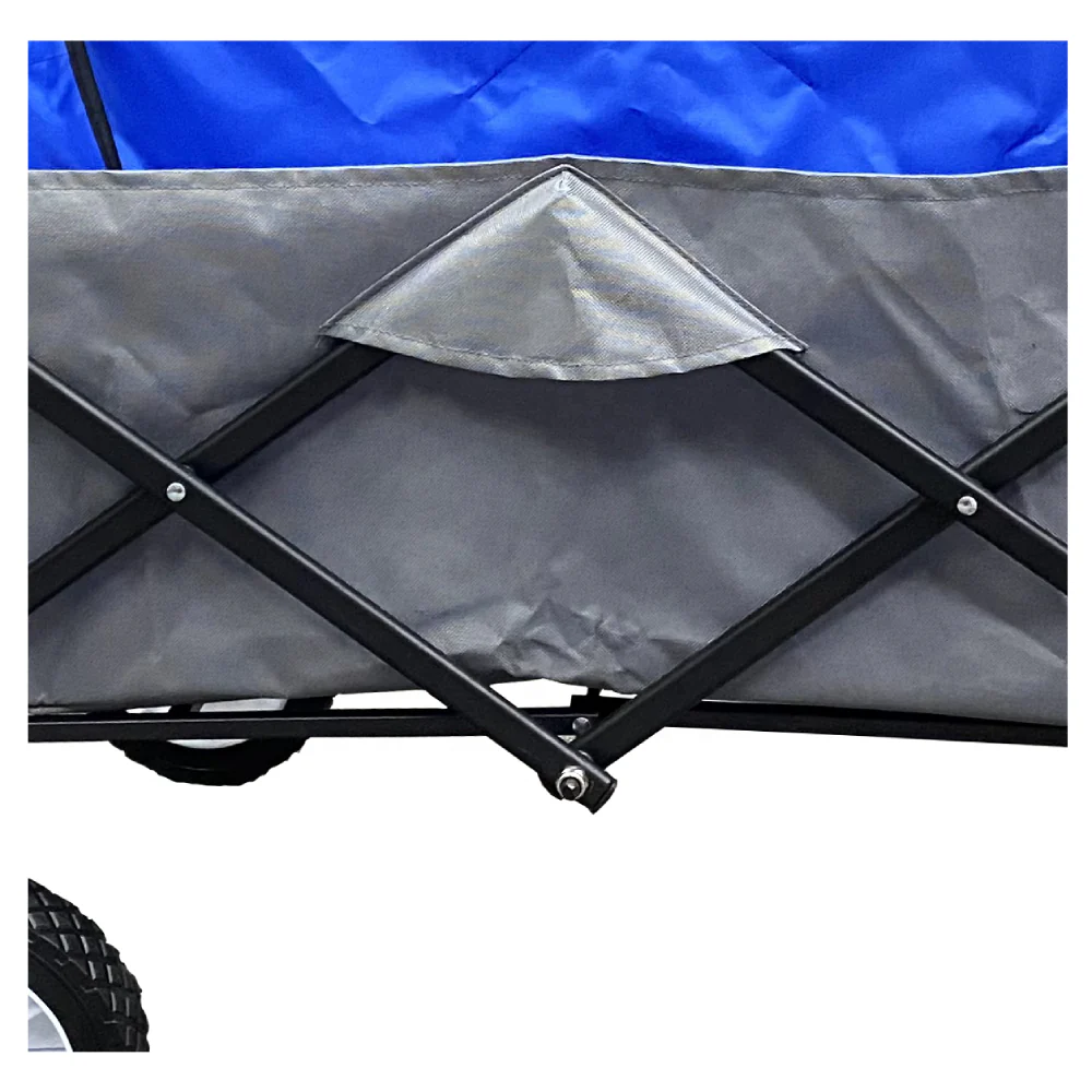 The Outdoor Institute Collapsible Folding Wagon Cart - Blue/Gray - Image 4
