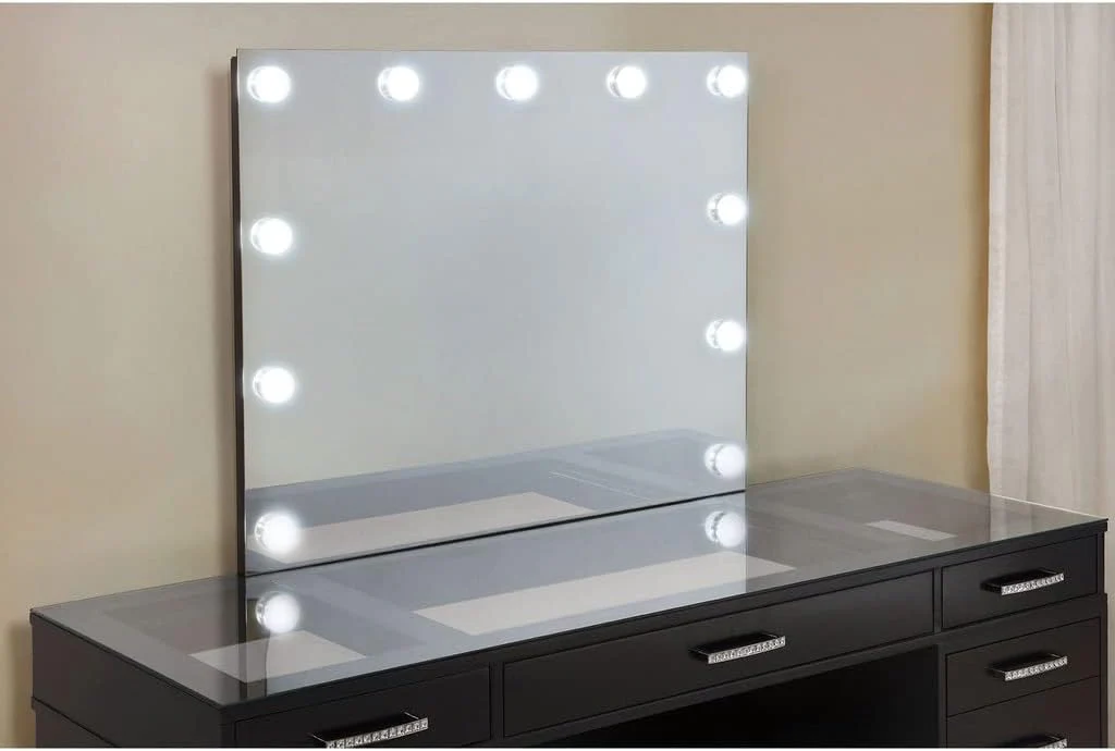 Valentina Vanity Set by Furniture of America - Dark Gray - Image 3