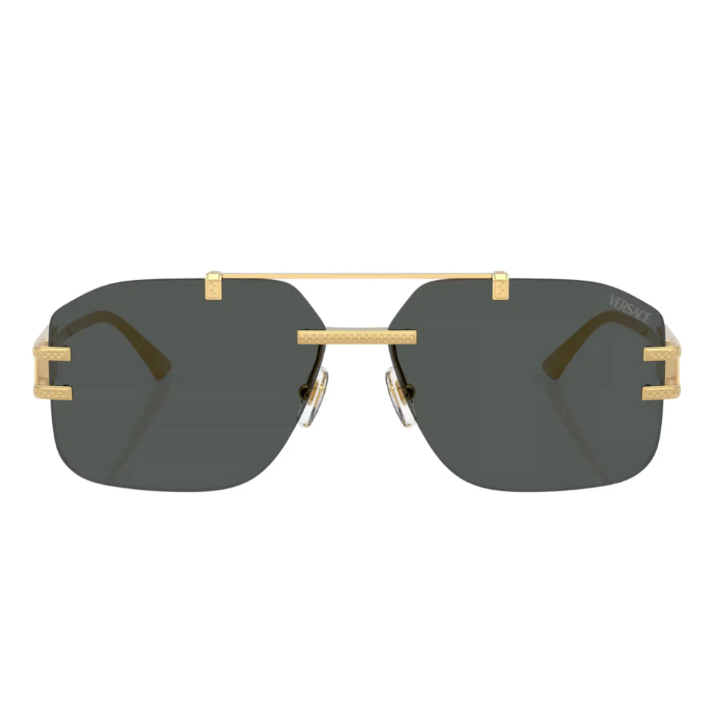 Versace Men's Geometric Solid Color Sunglasses - Image 6