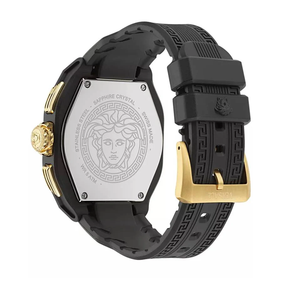 Versace V-Legend Chronograph Men's 44mm Strap Watch - Black - Image 3