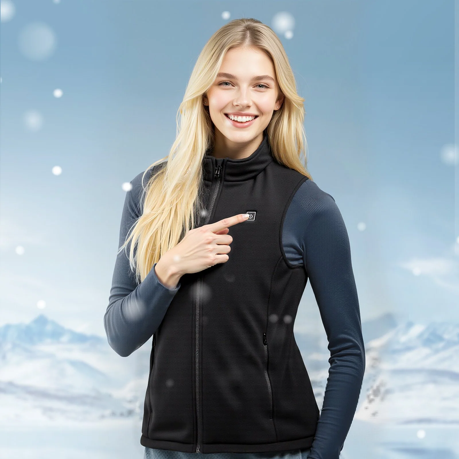 Heated Vest, Women Electric Heating Vest with 16000 mAh Battery Pack, 6 Heating Zones Lightweight Rechargeable Winter-Vest with 3 Levels, for Outdoor Hiking Camping Fishing Skiing, Size S - Image 7
