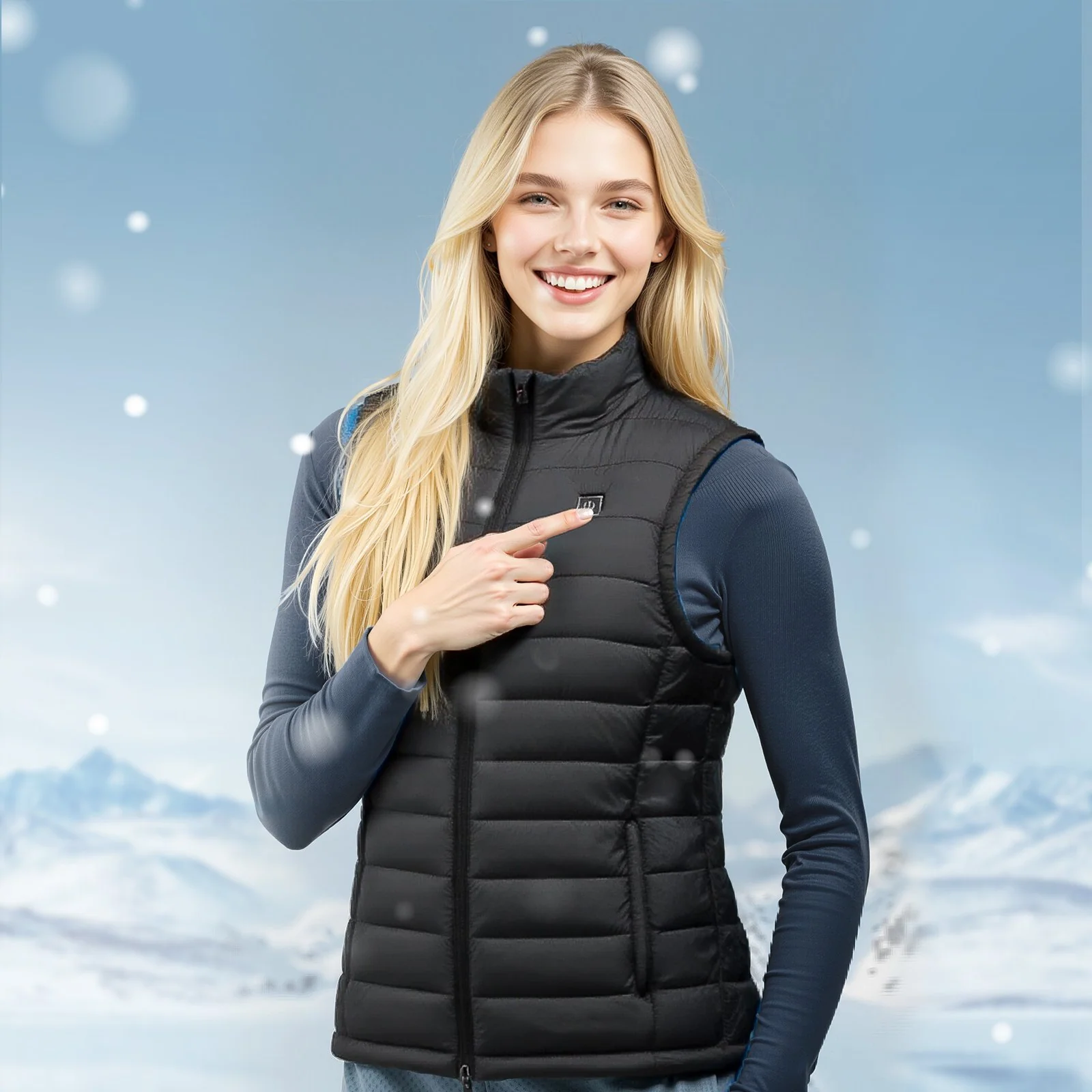 Heated Vest, Women Electric Heating Vest with 16000 mAh Battery Pack, 8 Heating Zones Lightweight Rechargeable Winter-Vest with 3 Levels, for Outdoor Hiking Camping Fishing Skiing, Size L - Image 7
