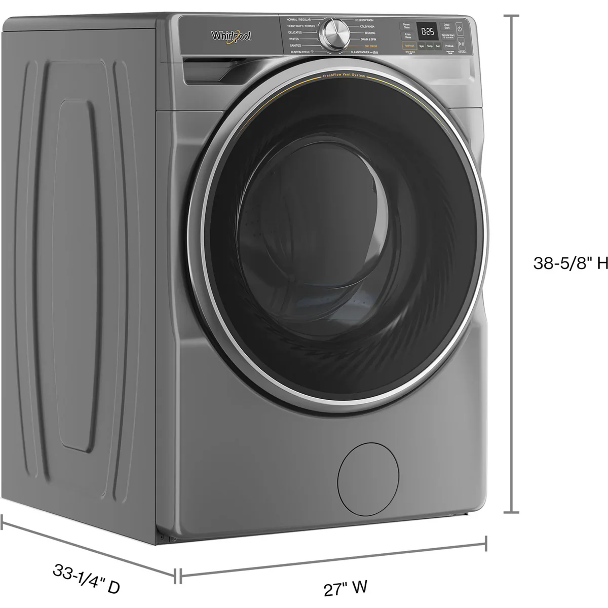Whirlpool 5 Cu. Ft. Front Load Smart Washer - Radiant Silver - Image 4