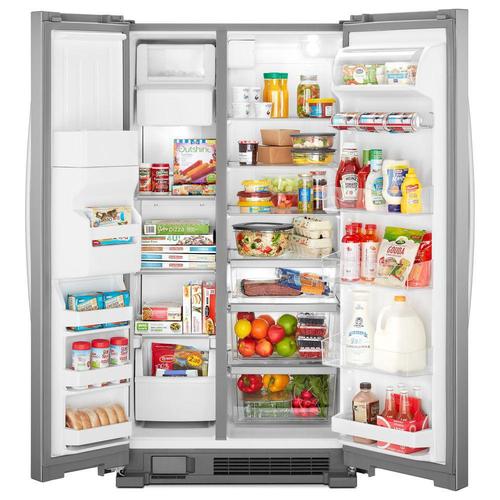 Whirlpool WRS325SDHZ 24.55 . Side-by-Side Refrigerator - Fingerprint Resistant Stainless Steel - Image 3